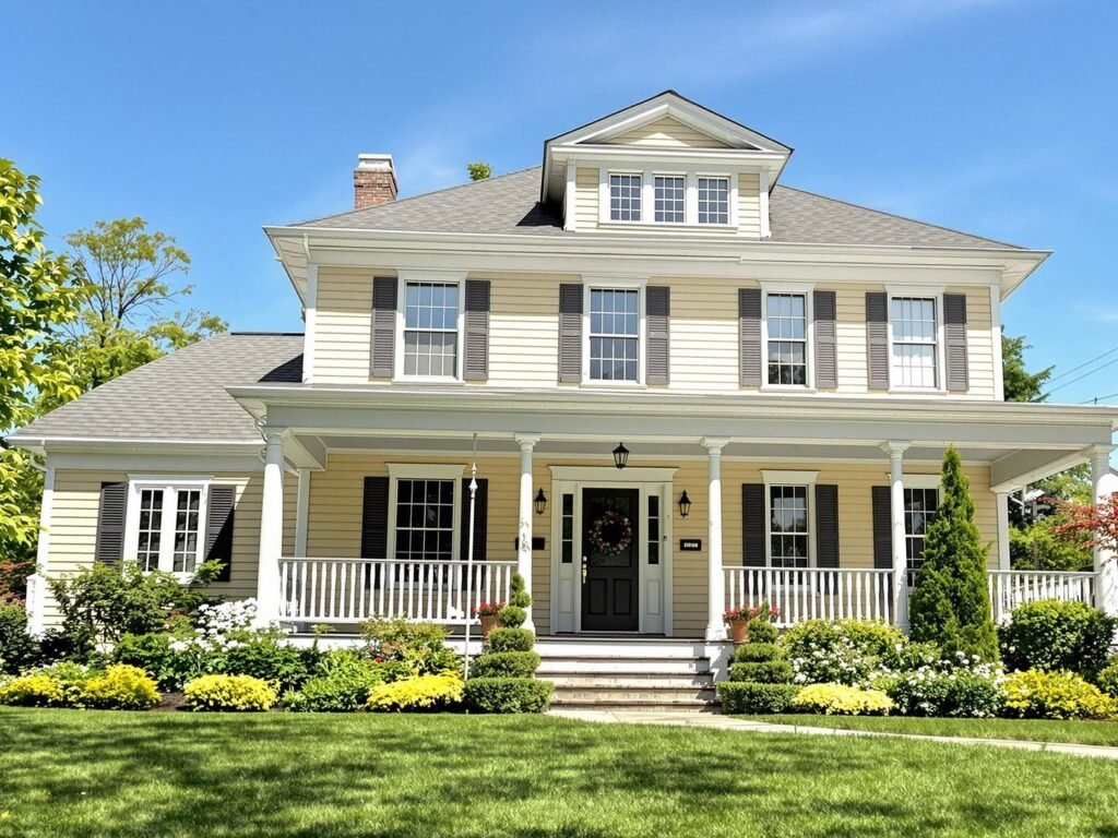 Beautiful New Rochelle home with green lawn.