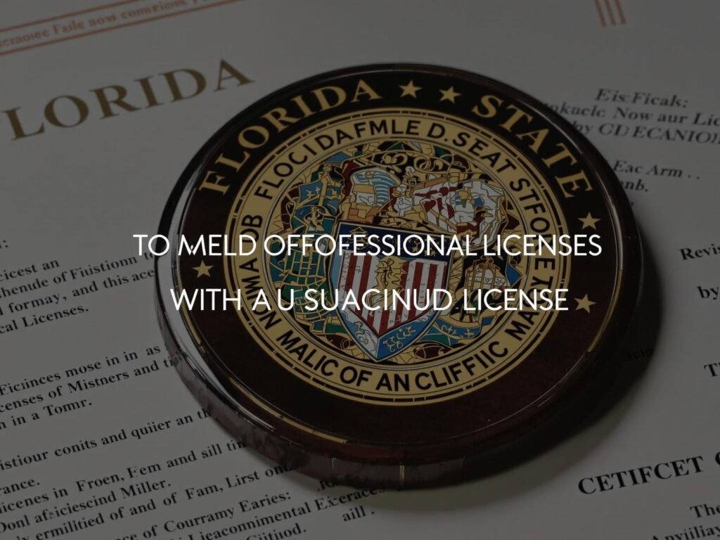 Florida license documents and official seals.