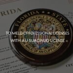 Florida license documents and official seals.
